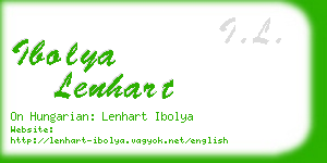 ibolya lenhart business card